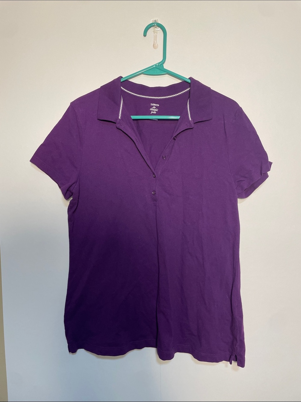 croft & barrow Purple Short-Sleeve Button-Down Polo